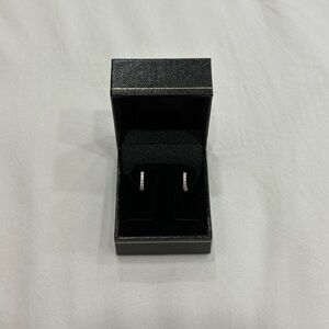 White Gold Huggies/Hoop Earrings